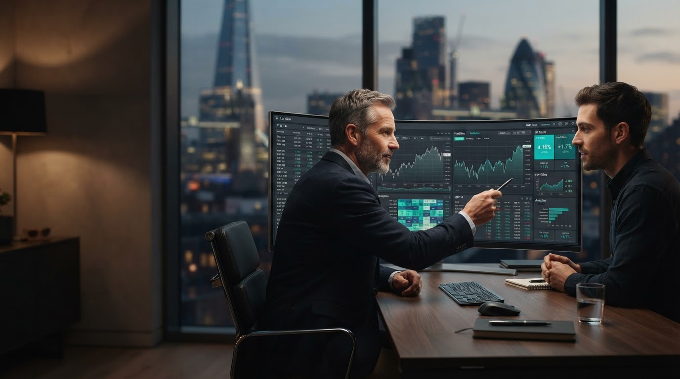 Vestcrest Group dashboard interface showing multi-exchange market data